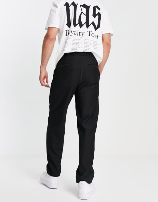 River Island – Czarne spodnie plisowane z podwójną zakładką, 2 z 4