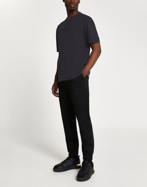 River Island – Czarny sprany T-shirt z logo i napisem Paris, 4 z 4