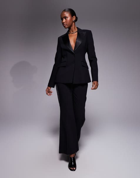 River Island – Czarny zestaw w stylu smokingu - view 1