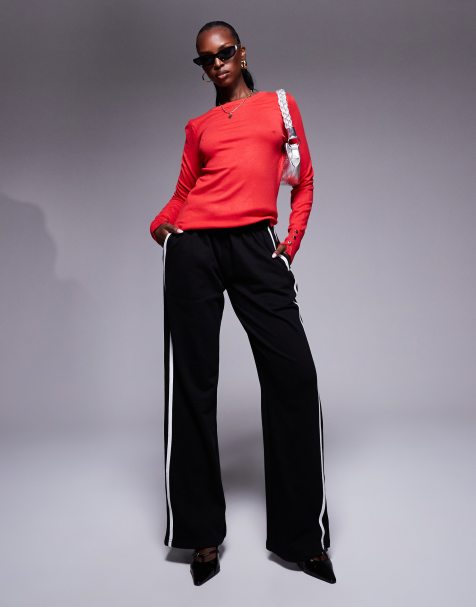 River Island – Czerwony top z dzianiny o delikatnym splocie - view 1