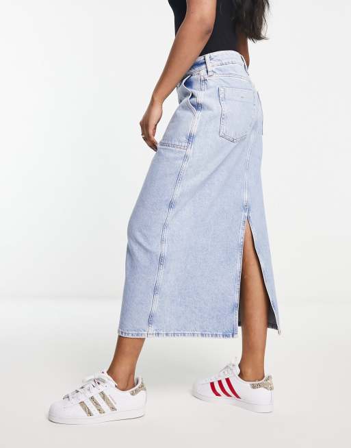 White denim shop skirt river island