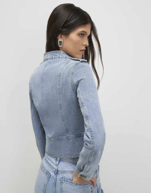 River Island Denim drummer jacket in denim , 4 of 4