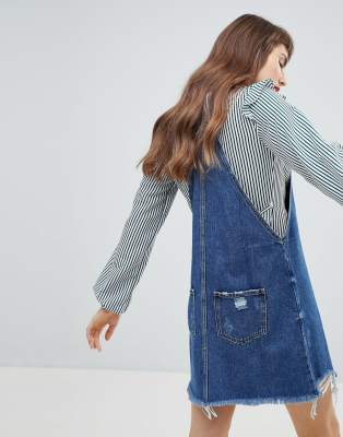 river island dungaree dress