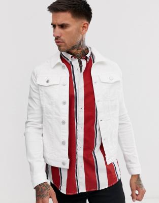 river island white denim jacket