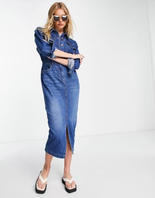 river island denim dress asos