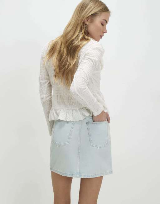 River Island Denim mini skirt in light blue, 4 of 4