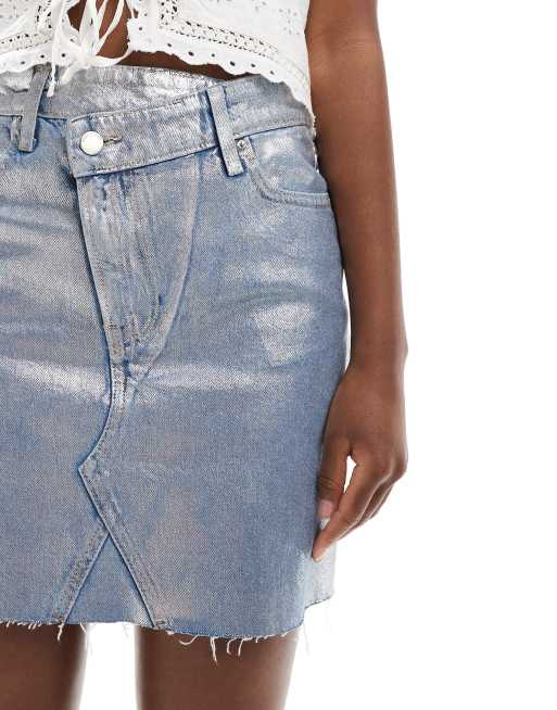 Denim skirt river island sales