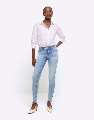 River Island Denim molly sculpt megan jeans in denim - light-Blue