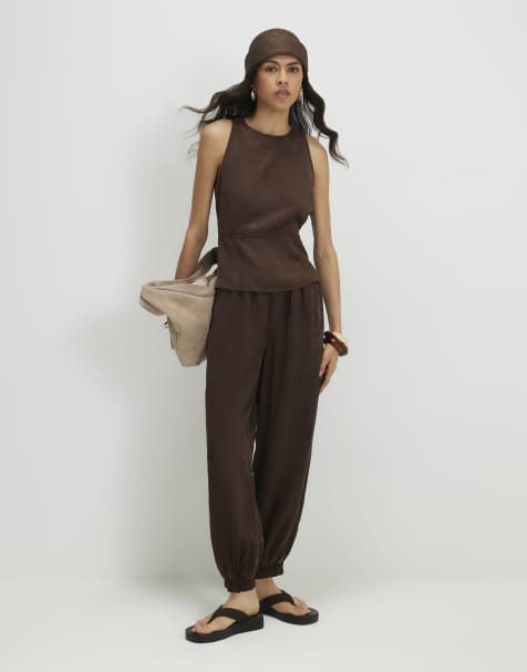 River Island denim set in brown - view 1