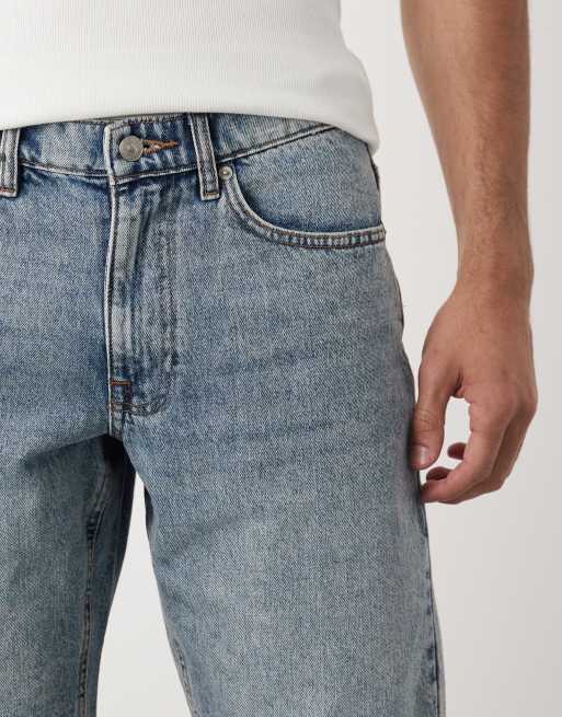 River Island - Denim short in middenblauw met wassing , 4 van 5
