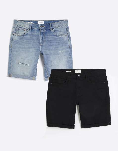 River Island Denim shorts 2 pack in multi colour - view 1