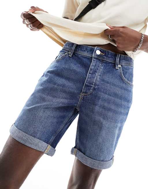 Mens denim 2024 shorts river island