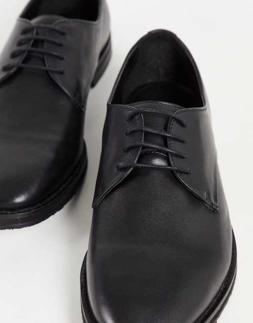 River Island Derby Schuhe in Schwarz mit Pragung ASOS
