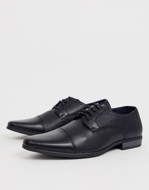 River Island derby shoes in black