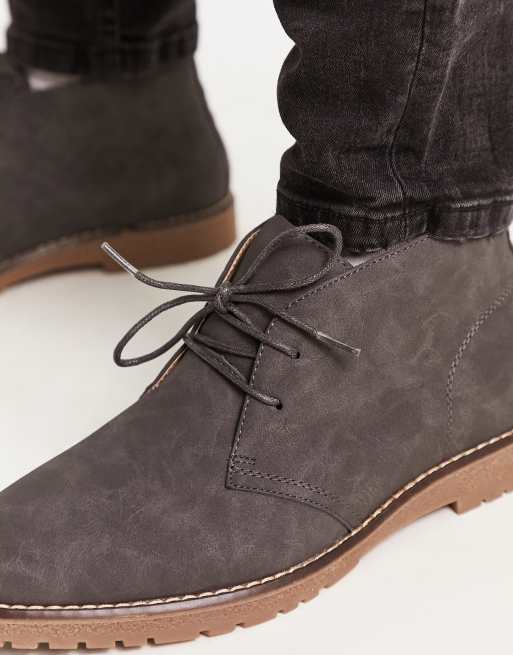 herberg Middelen Het formulier River Island desert boots in gray | ASOS