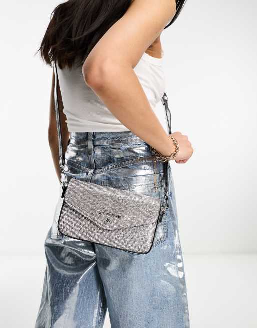 Diamante cross cheap body bag