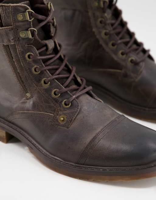 mens distressed leather boots