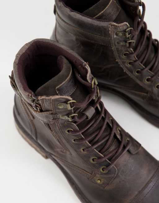 Brown boots river island hot sale