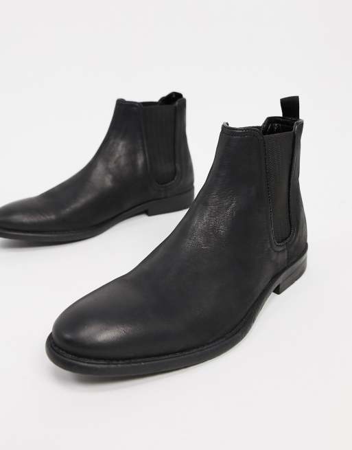 Distressed leather hot sale chelsea boots