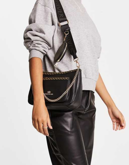 River Island - Dobbelt pouchette crossbody taske i sort, 2 af 4