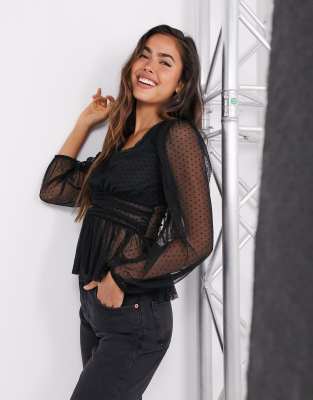 mesh peplum