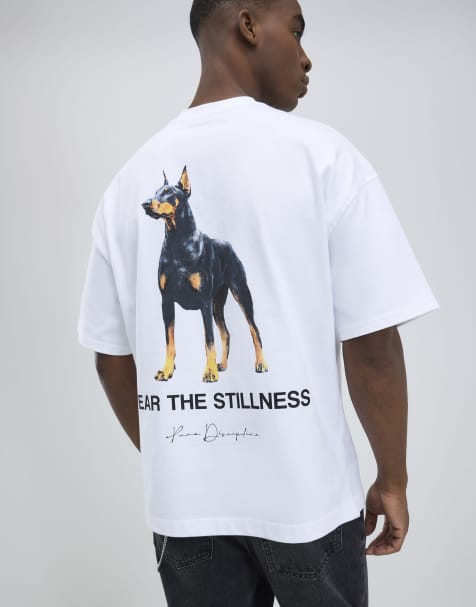 River Island Doberman stillness t-shirt in white - view 1