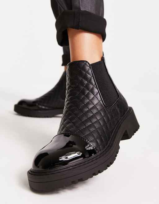 River Island - Doorgestikte chelsea boots met brede pasvorm in zwart, 2 van 4