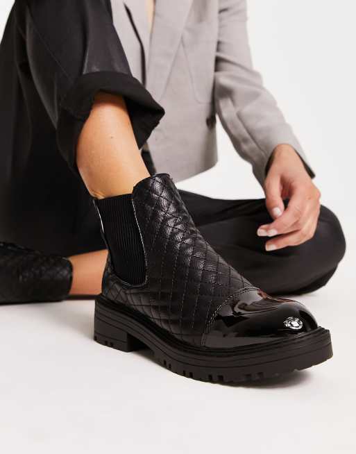 River Island - Doorgestikte chelsea boots met brede pasvorm in zwart, 3 van 4