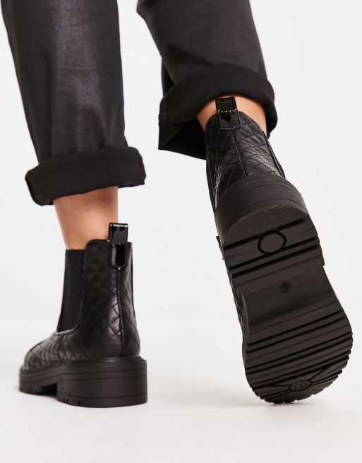 River Island - Doorgestikte chelsea boots met brede pasvorm in zwart, 4 van 4