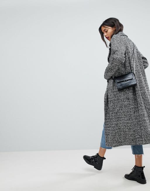 River island hot sale checked coat