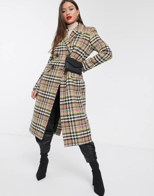 River island check on sale jacket