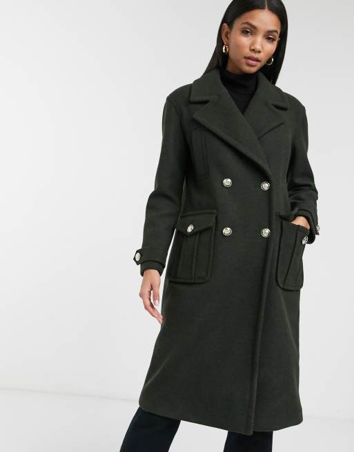 Asos military coat sale