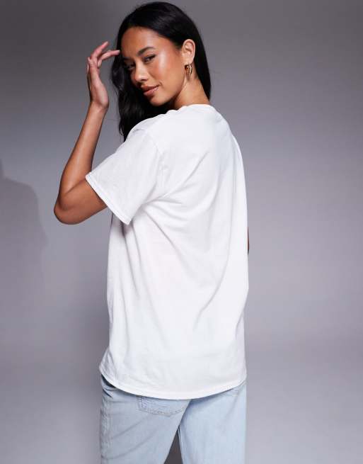 River Island double cherry t-shirt in white, 4 of 4
