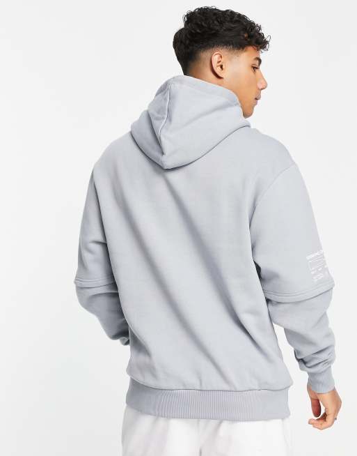 DOUBLE LAYER PLAY HOODIE GREY