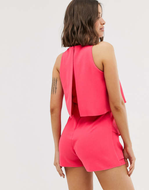 River island cheap pink playsuit