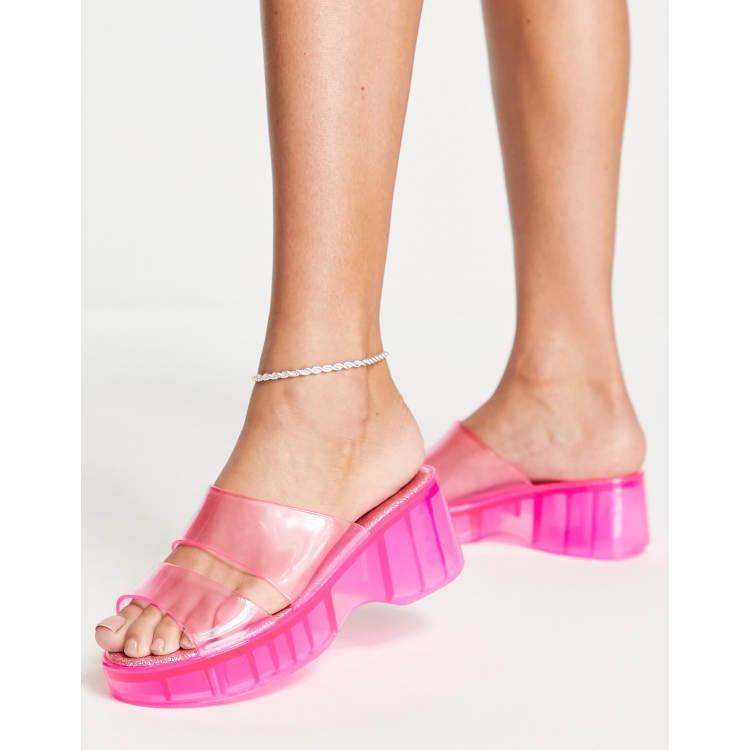 Pink 2025 jelly mules