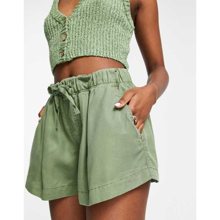 High waisted hotsell khaki shorts