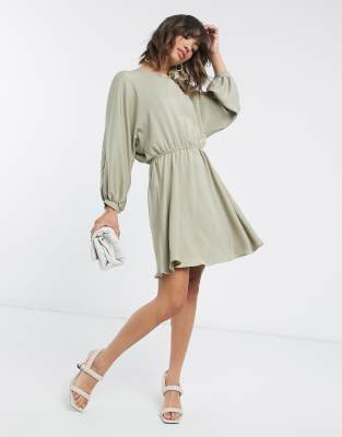 drawstring mini dress