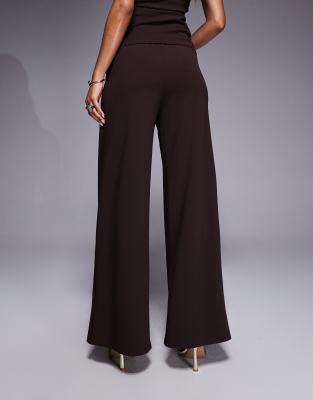 River Island Drawstring Pants In Brown