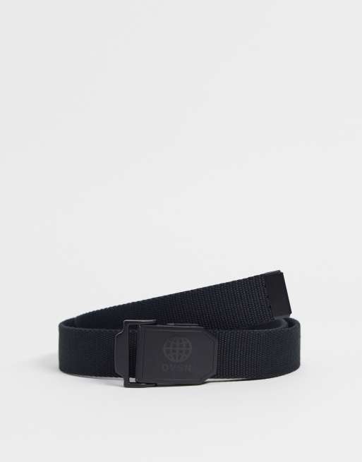 River Island DVSN webbed belt in black | ASOS