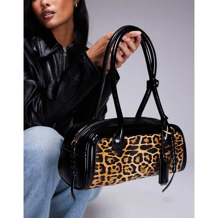 Leopard print backpack river island sale