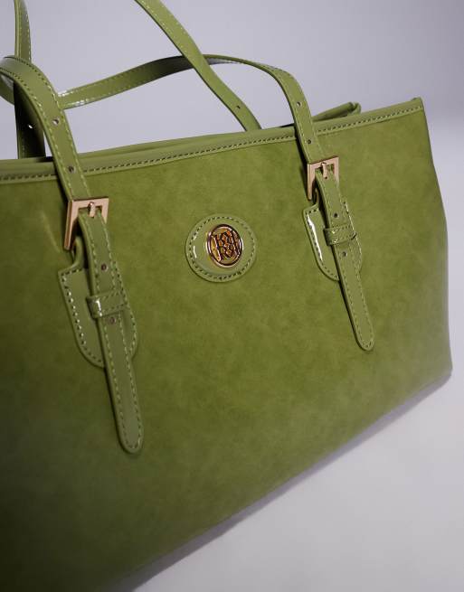 River Island East West tote bag in green