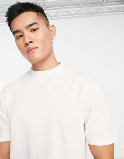 River Island - Ecru T-shirt i regular fit