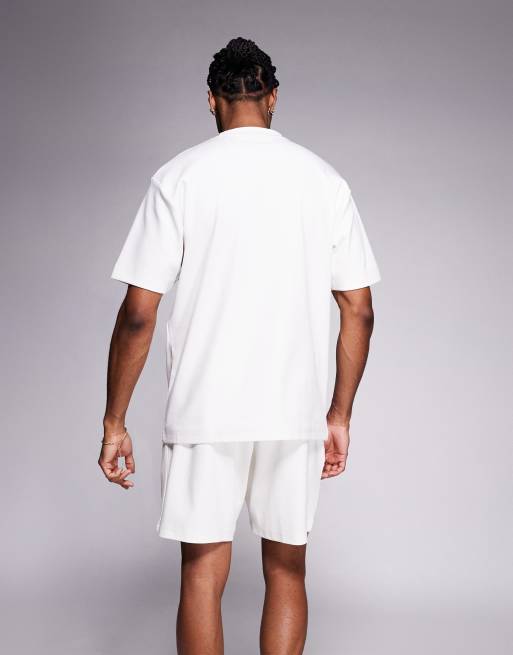 River Island - Ecrufarvet T-shirt med dragebroderi - Del af sæt, 4 af 4