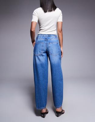 RIVER ISLAND ELASTICIZED BARREL JEANS 