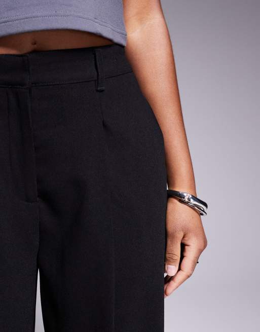 River Island - Elegante broek met wijde pijpen in zwart, 2 van 5