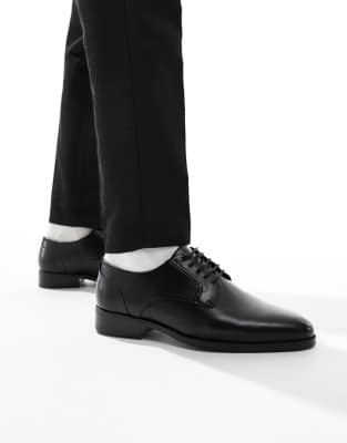Elegante Derby-Schnürschuhe in Schwarz Schwarz 40