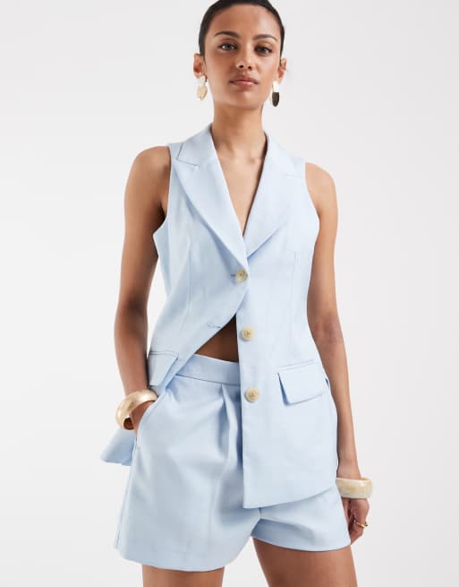 River Island - Elegante short in blauw , 2 van 5