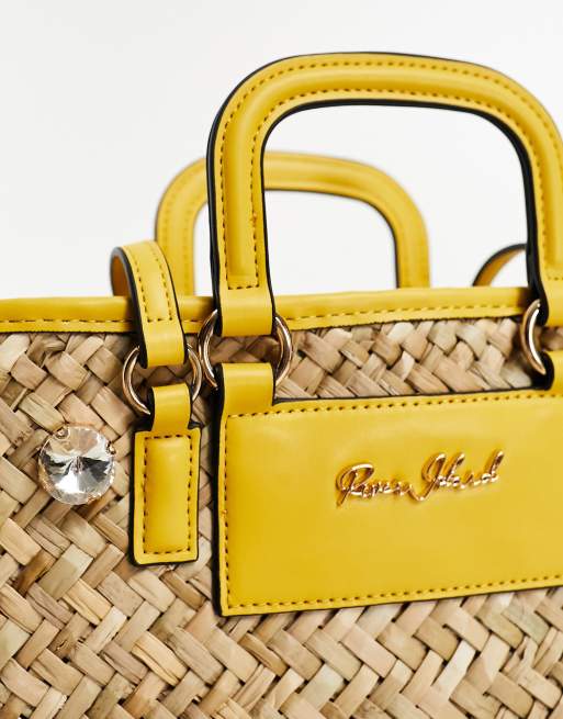 Yellow clutch best sale bag river island