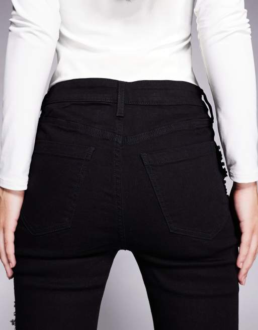 River Island embellished bootcut flared jeans in black, 4 of 5
